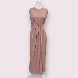 Vintage Jack Bryan Women's Maxi Dress Peach Sleeveless Size 6 Elegant Dress